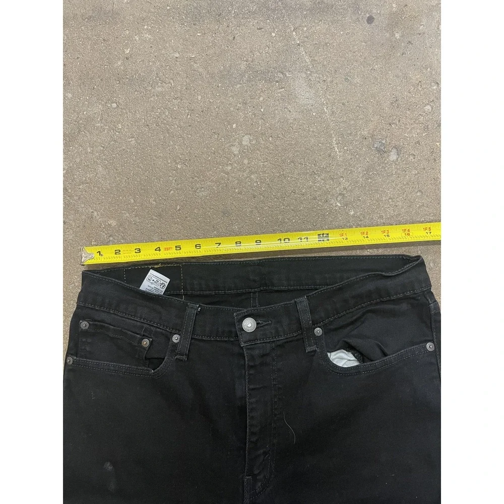 Levis 511 Jeans Mens 36x34 Black Denim Slim‎ Fit Straight Leg Zip Fly 5-Pocket